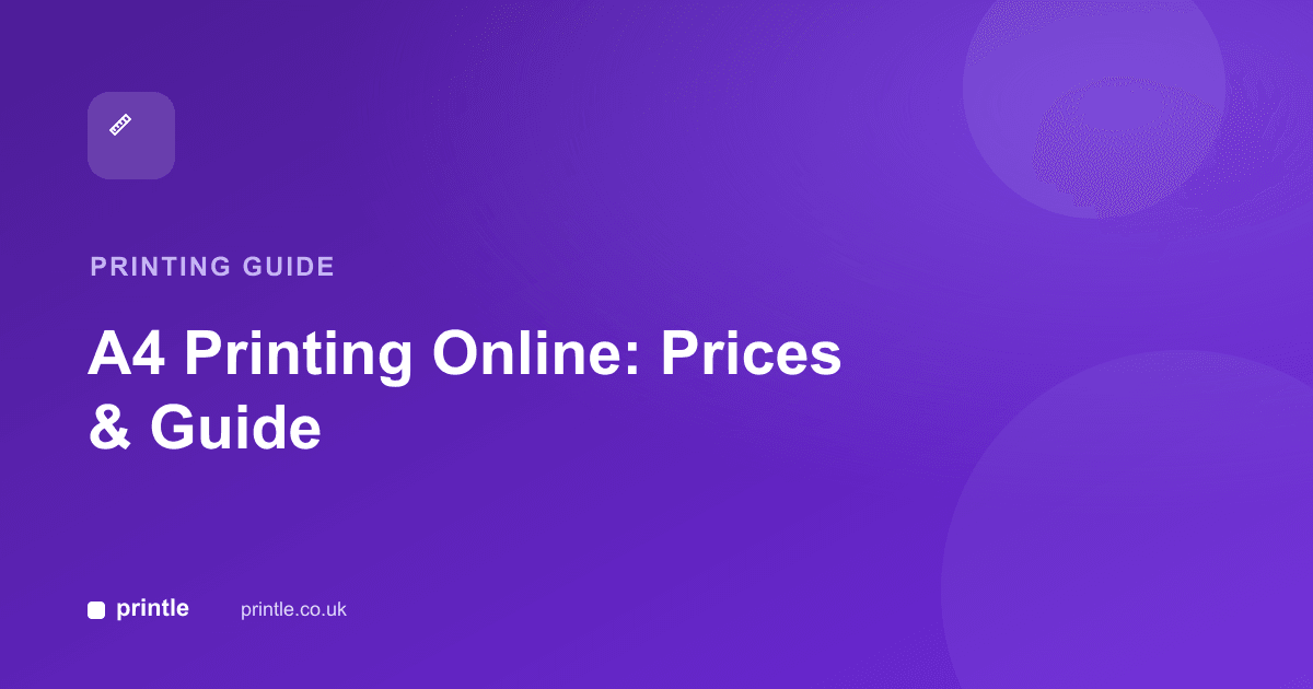 A4 Printing Online UK | Black & White and Colour Prices (2026)